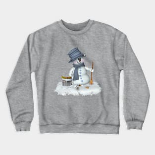 Ein Schneemann räumt auf Crewneck Sweatshirt